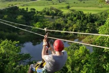 a man jumping in the air
