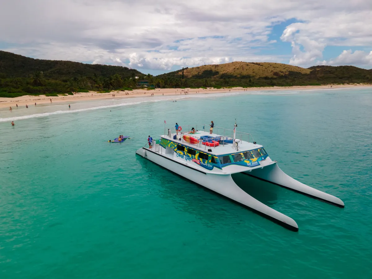 a small boat in a body of water