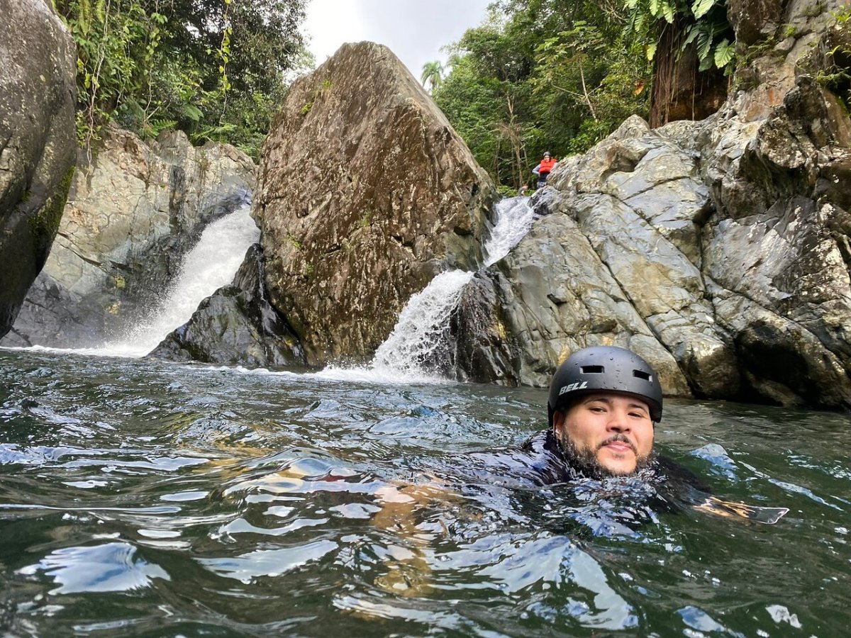Jesus Montero swimming in the water