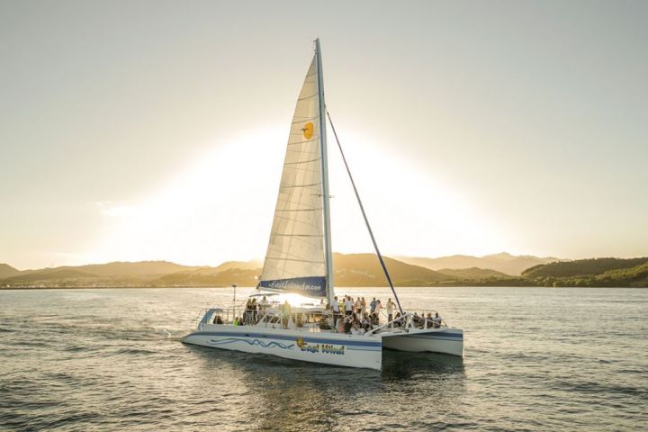 a small boat in a body of water