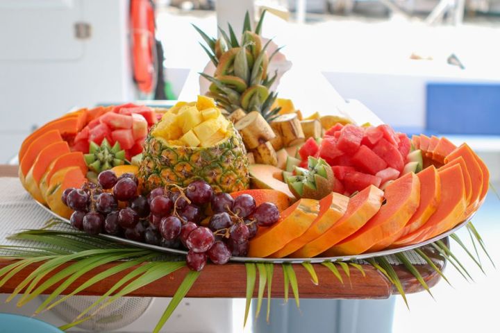 a plate of food on a table