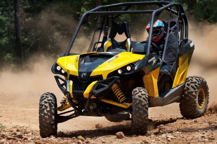 a tractor parked in the dirt