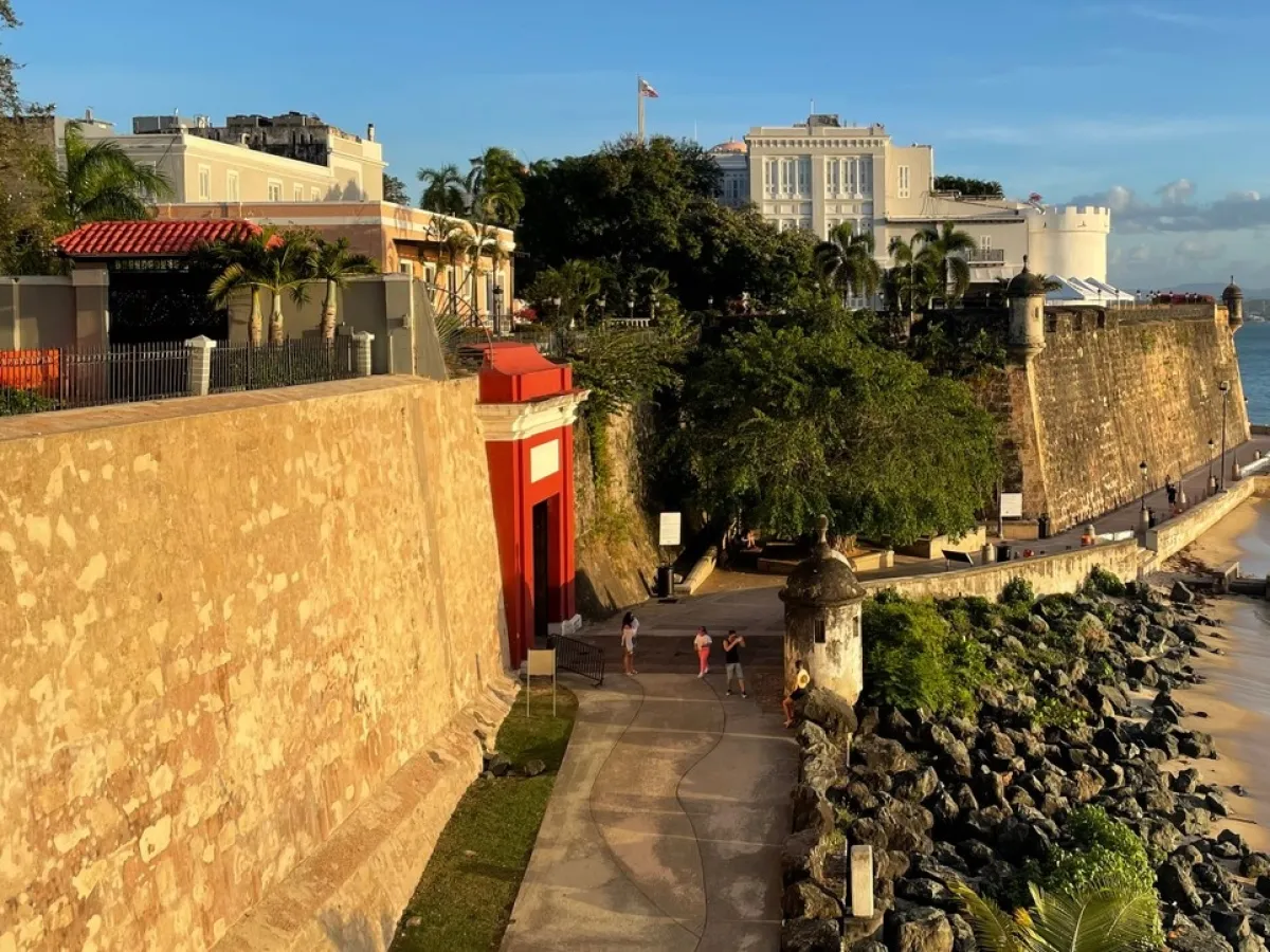 a stone building in a city