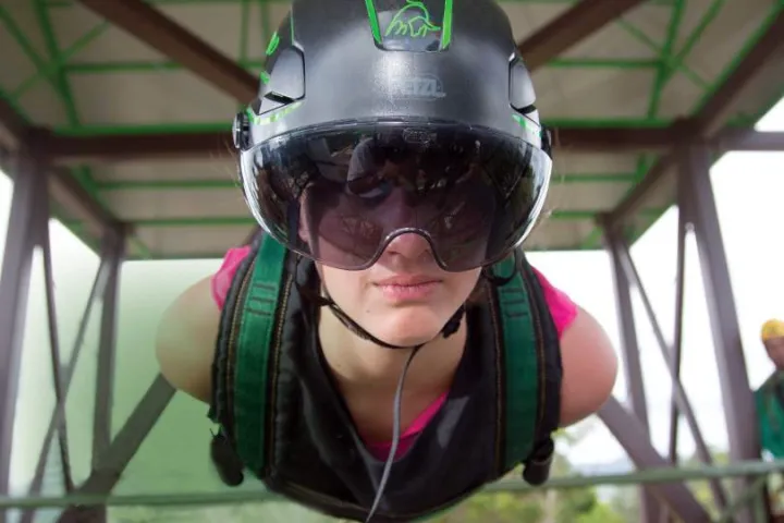 a boy wearing a helmet