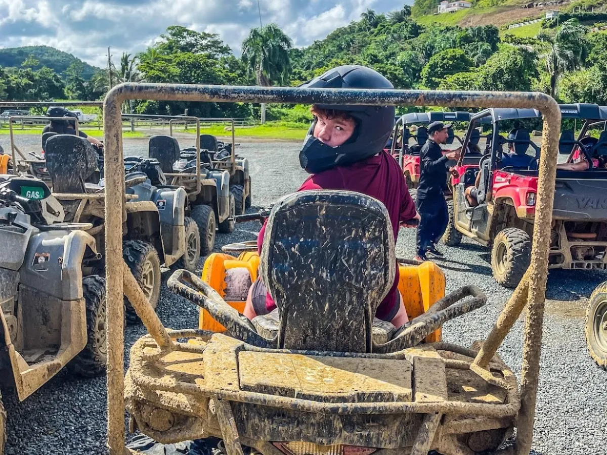 a man riding on the back of a truck